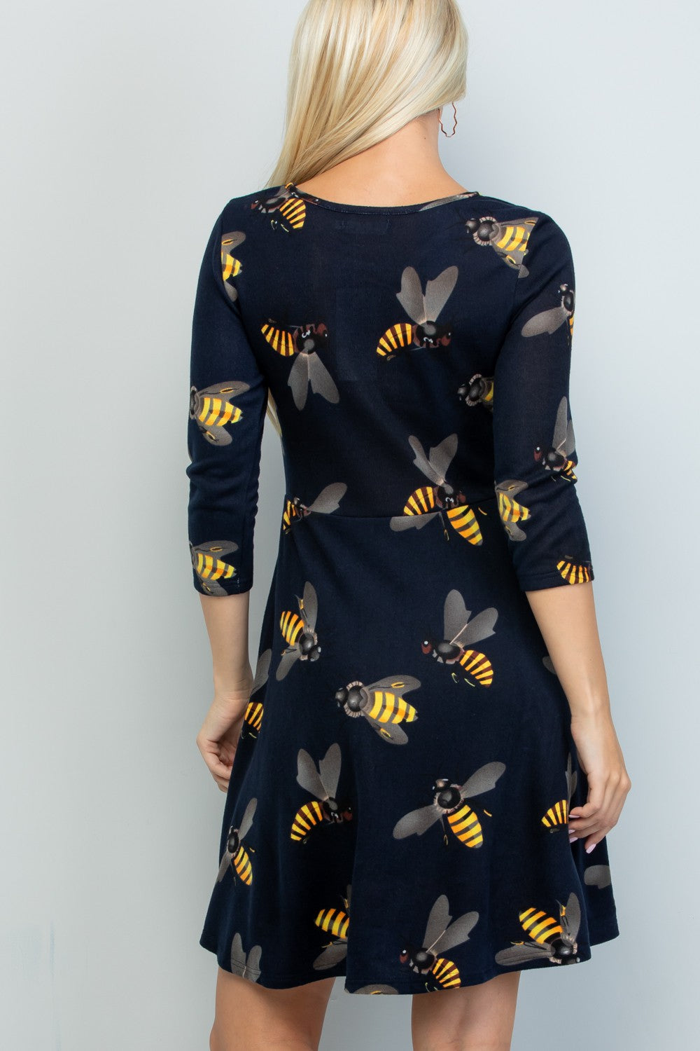 Bee Print Sweater Dress