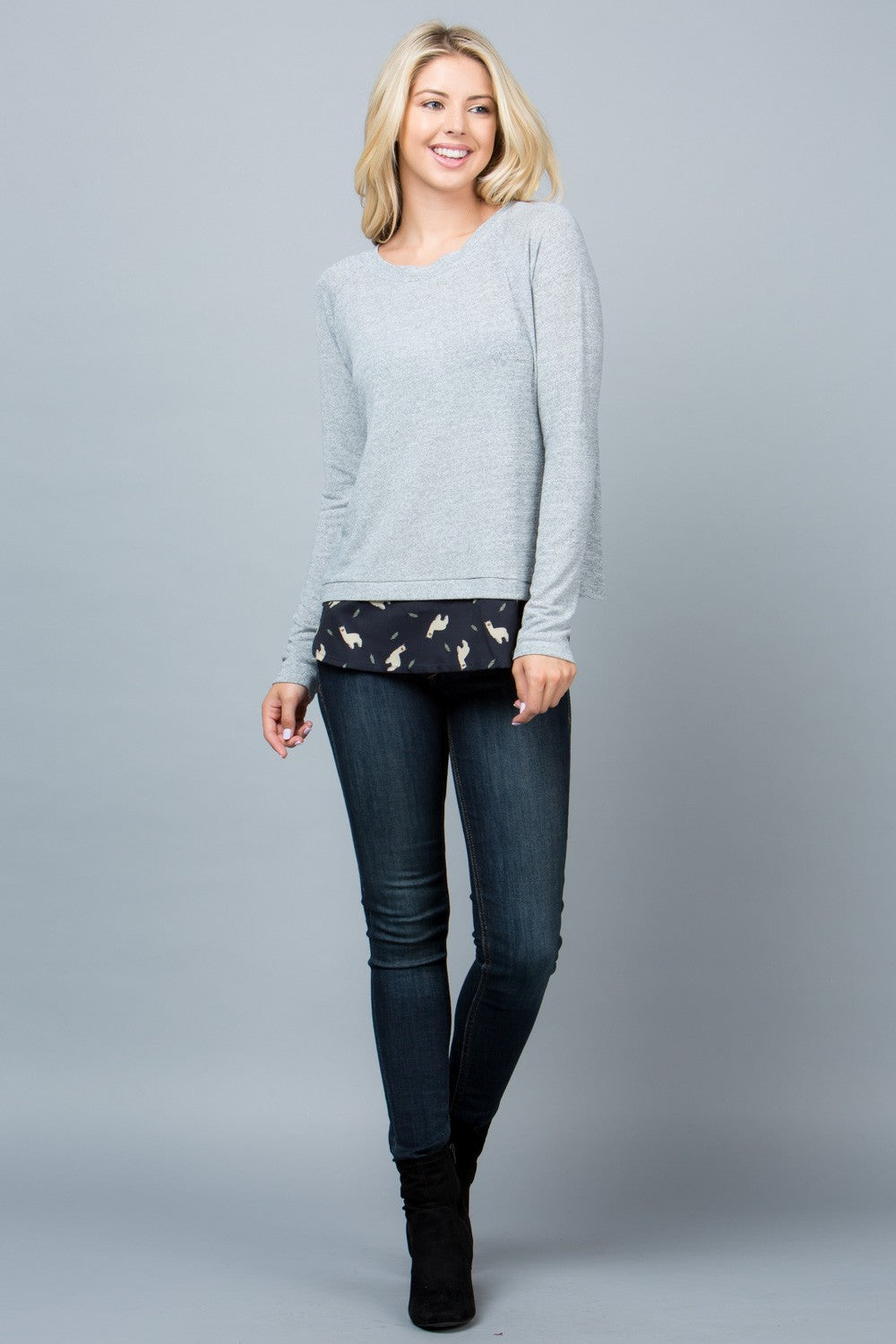 Llama Print Sweater top