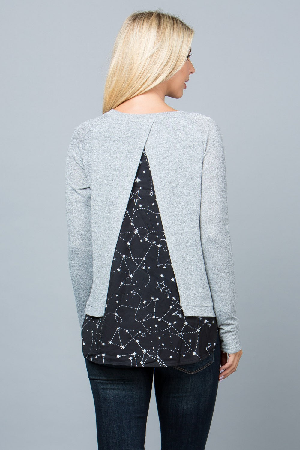 Celestial Print Sweater Top