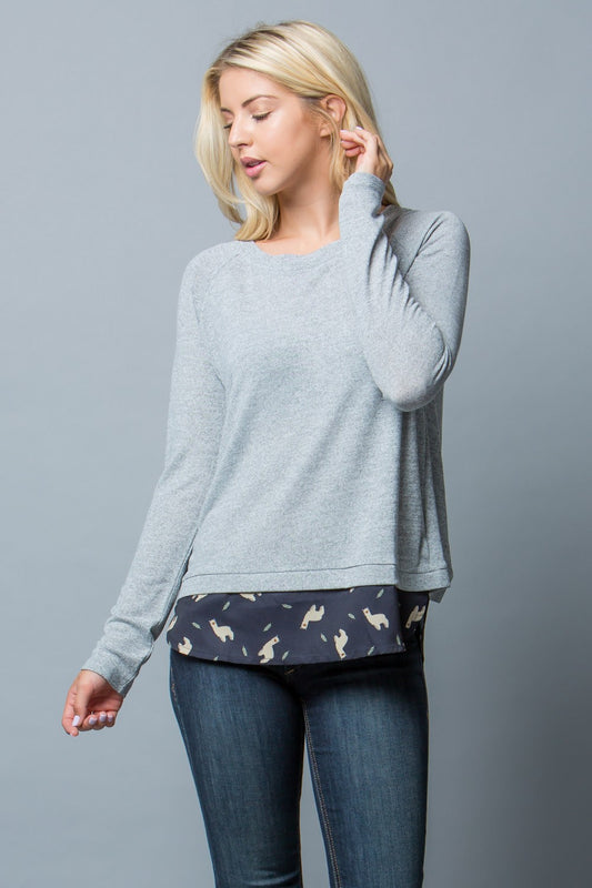 Llama Print Sweater top