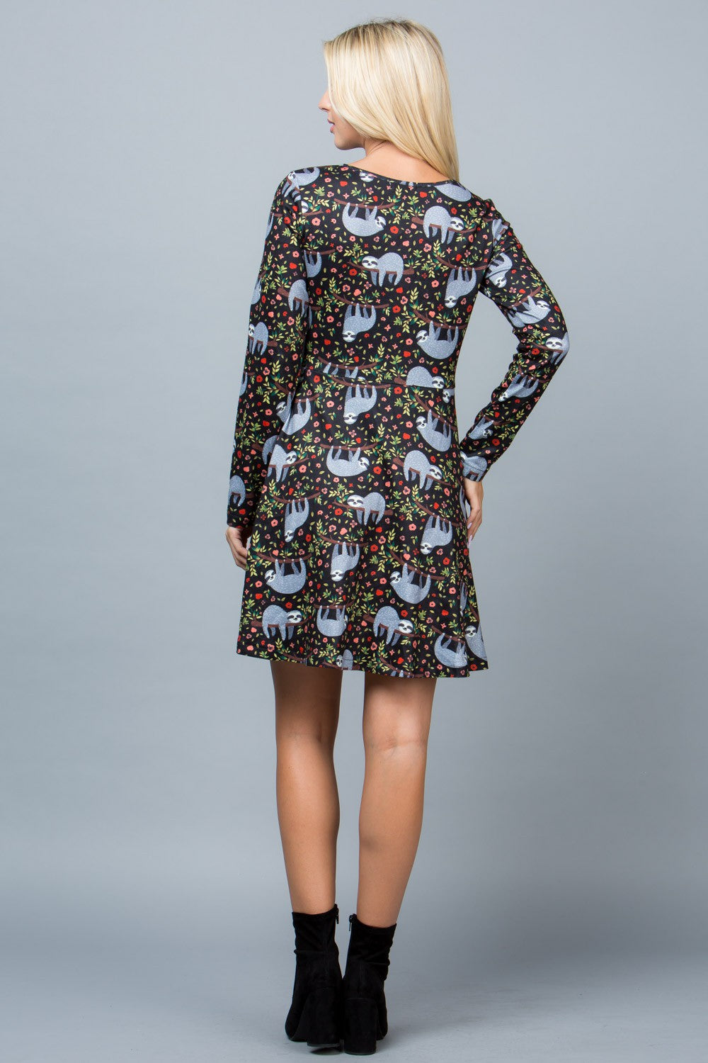 Sloth Print Tunic Dress