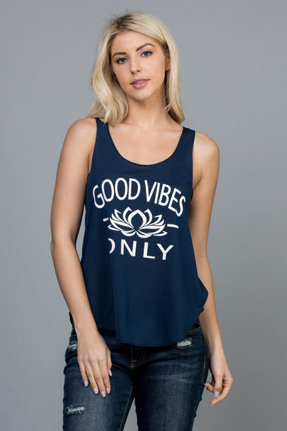 "Good Vibes Only" Graphic Tanktop