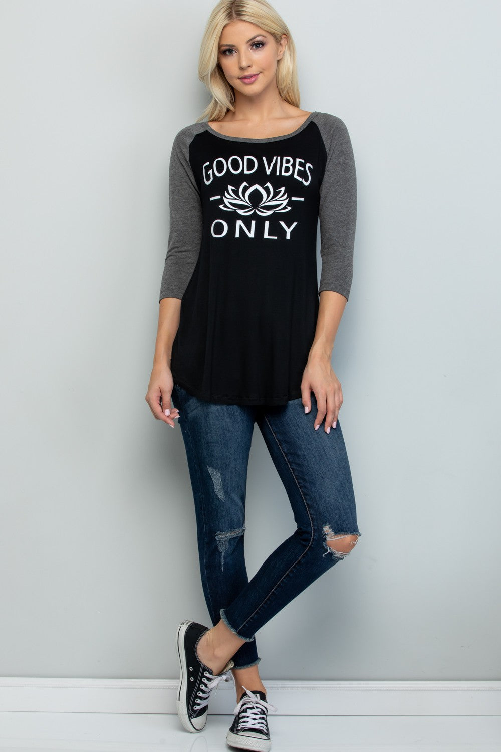 Good Vibes Only Raglan Shirt