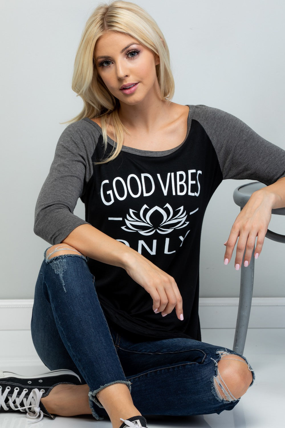 Good Vibes Only Raglan Shirt