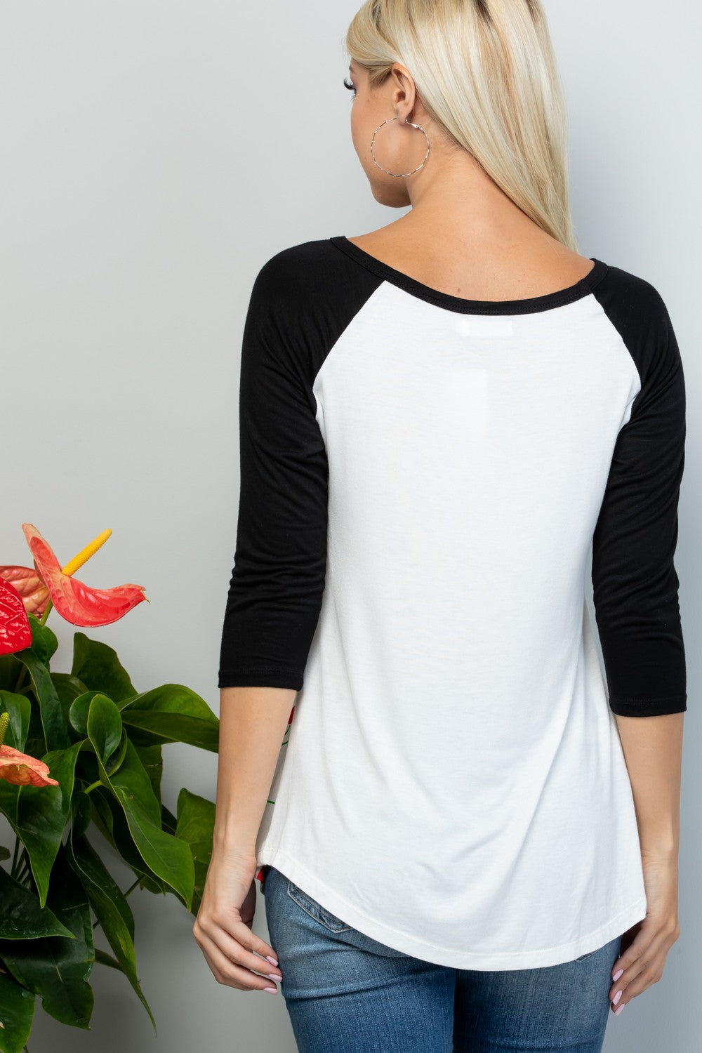Cherry Print Raglan Shirt