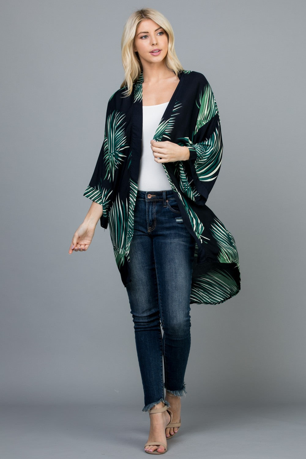 All Over Palm Leaf  kimono