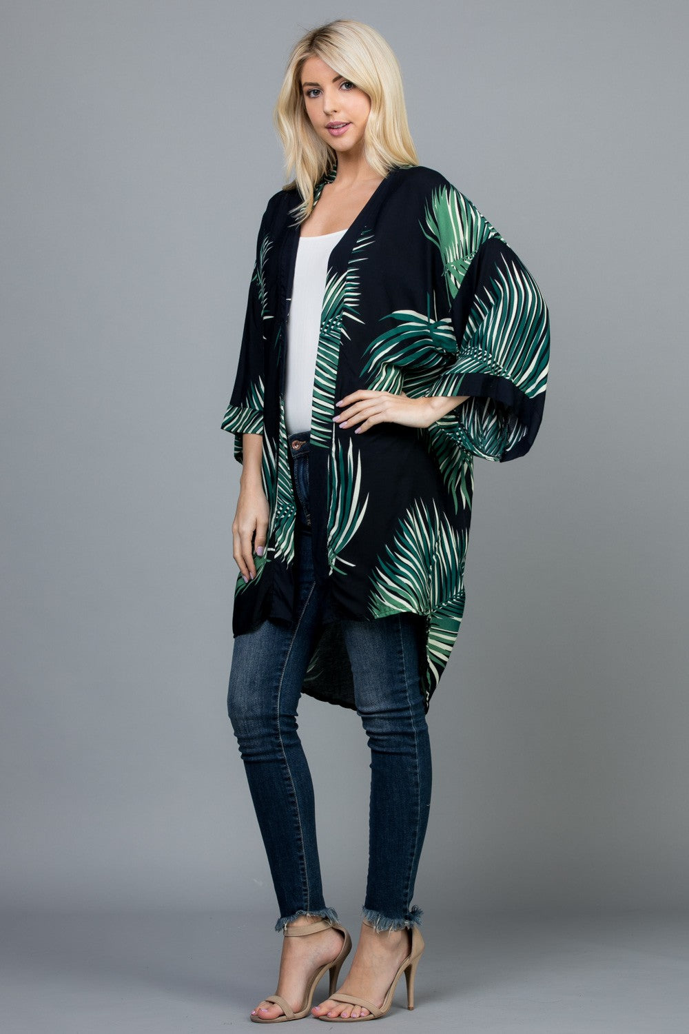 All Over Palm Leaf  kimono