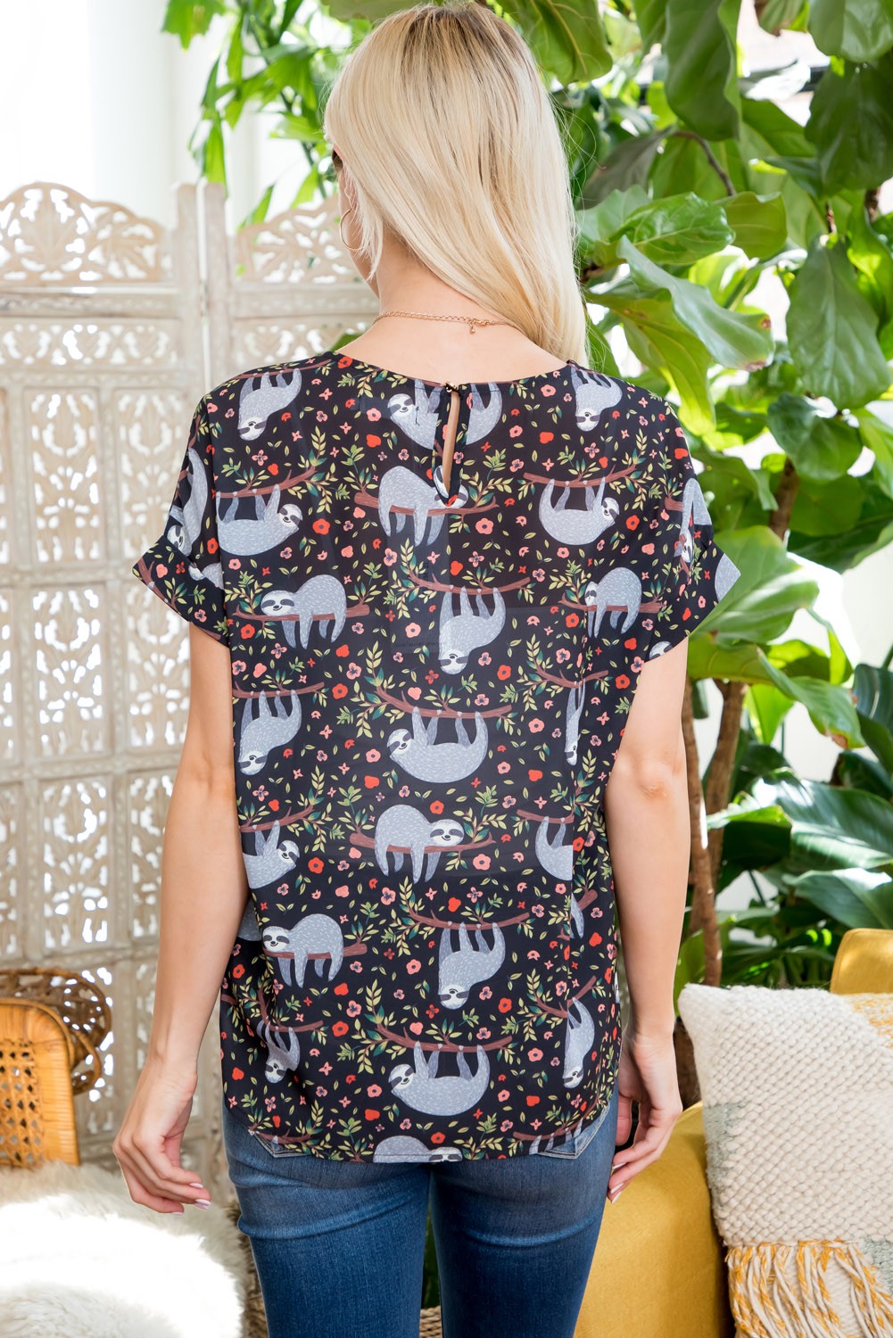 Sloth Short Sleeve Top