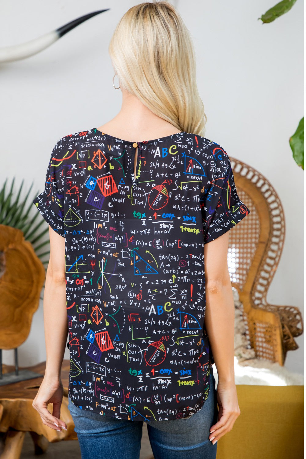 Math Formula Short Sleeve Top
