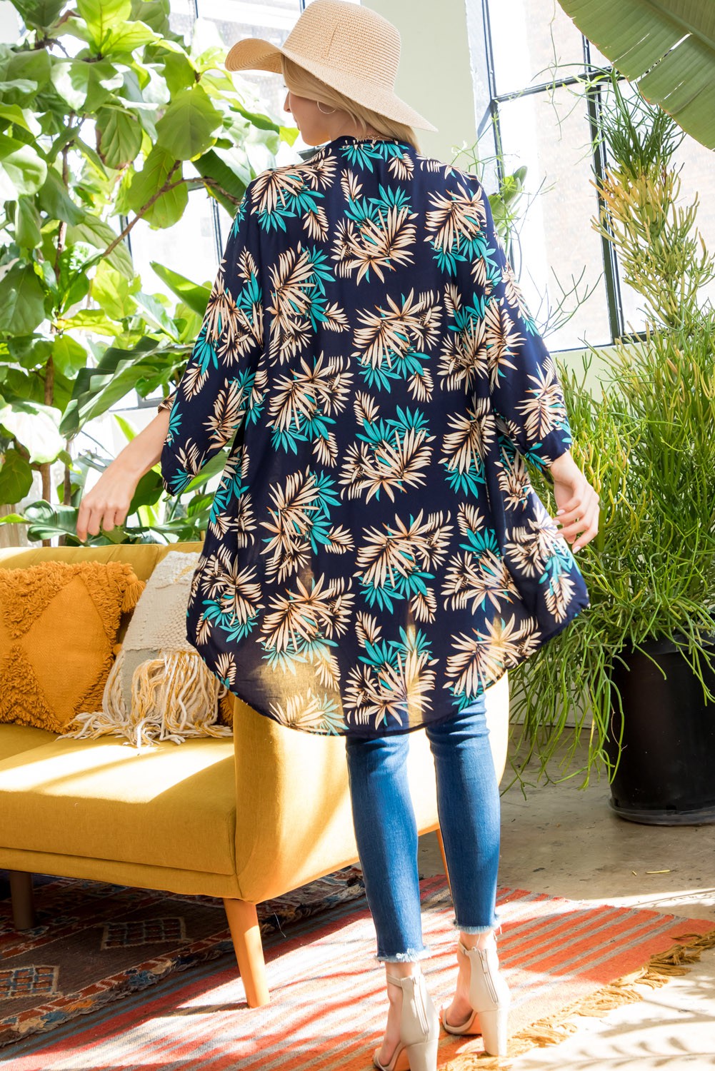 Leaf Print Kimono