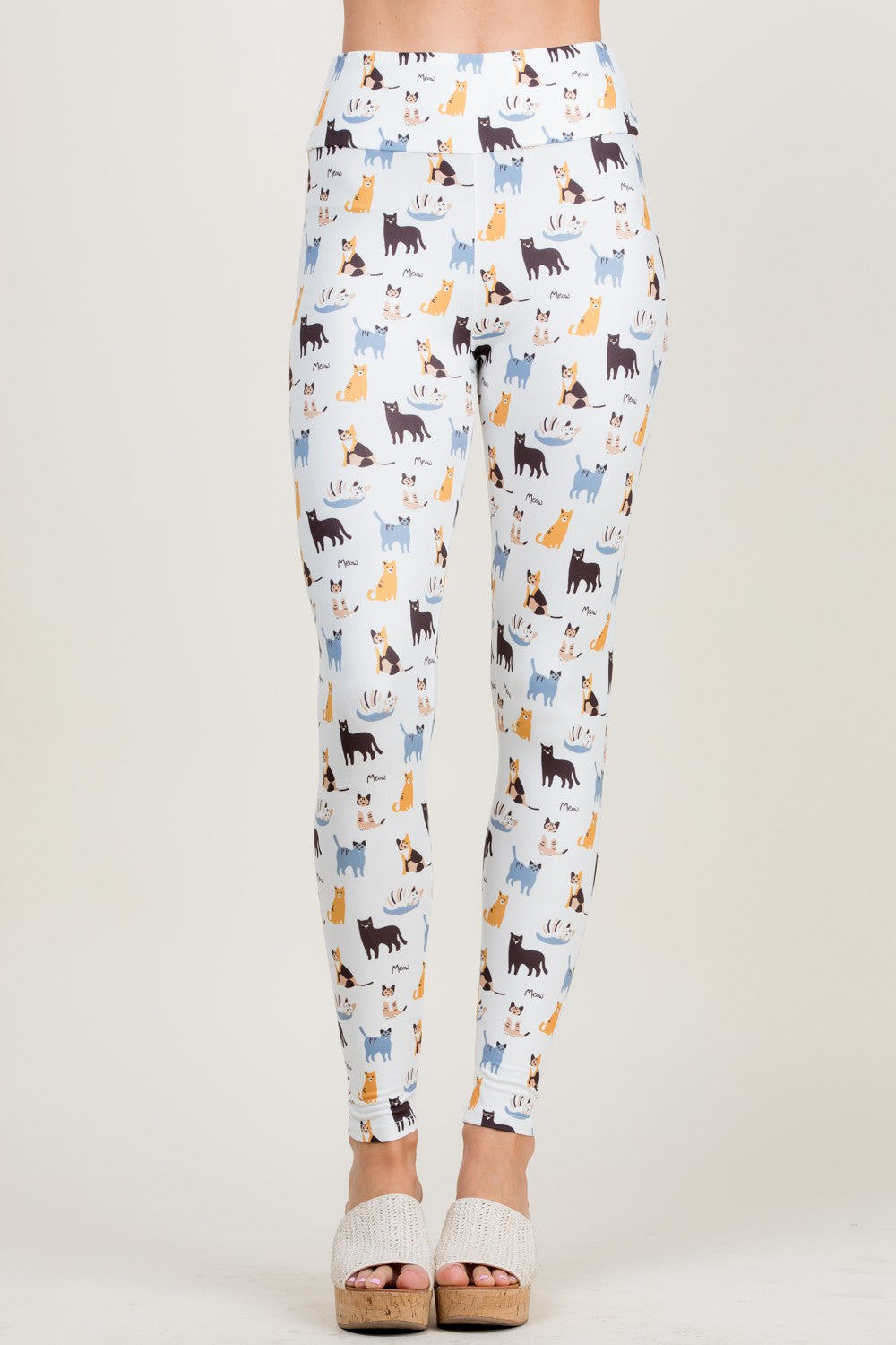 Colorful Cat Print Legging