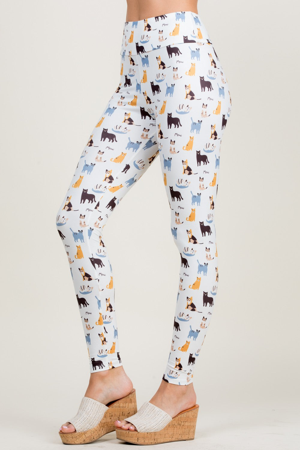 Colorful Cat Print Legging