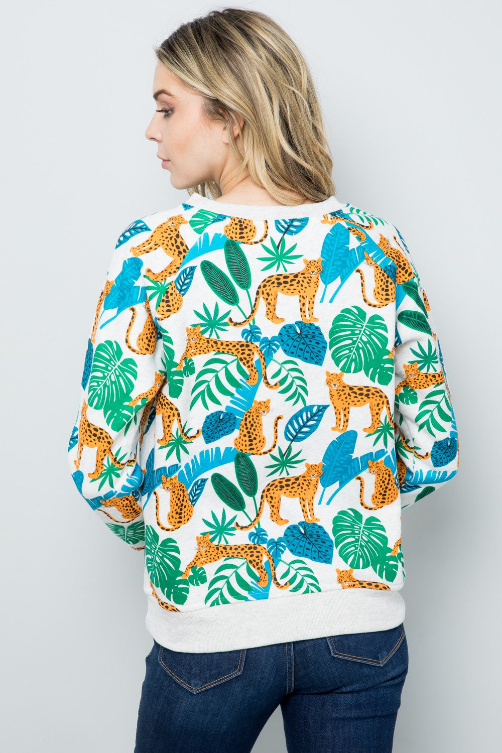 Cheetah & Leaf  Sweatshirt