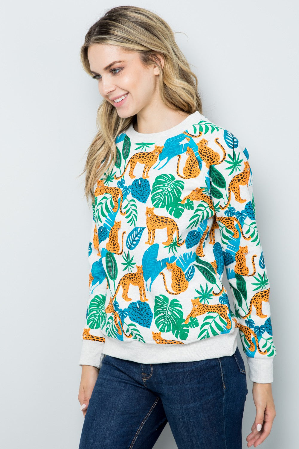 Cheetah & Leaf  Sweatshirt