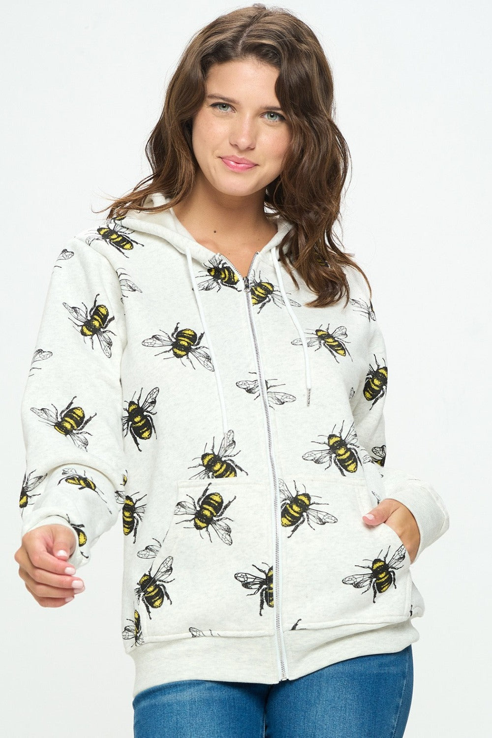 Big Bee Zipper Hoodie