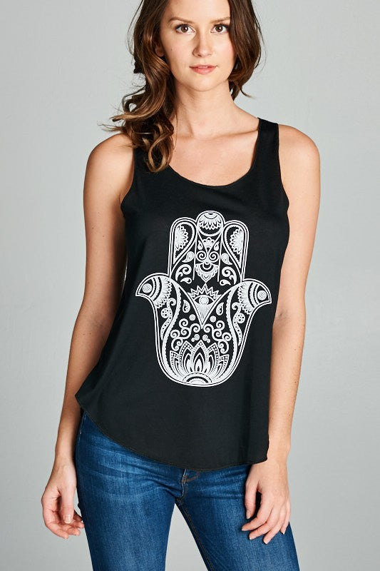 Henna Hamsa Graphic Tanktop