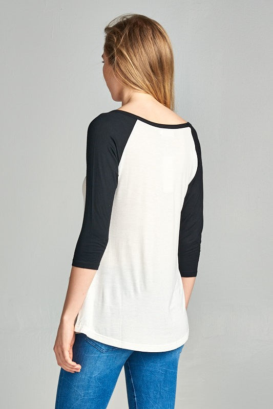 Artistic Elephant Print Raglan Shirt