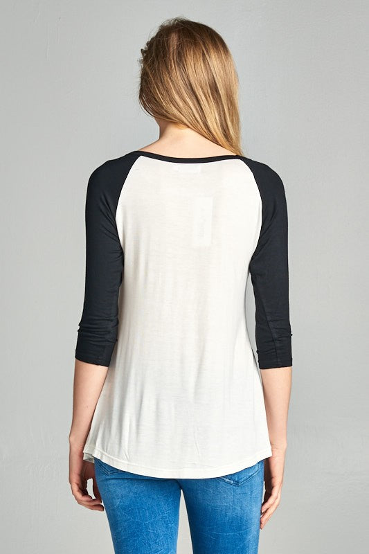 Artistic Elephant Print Raglan Shirt
