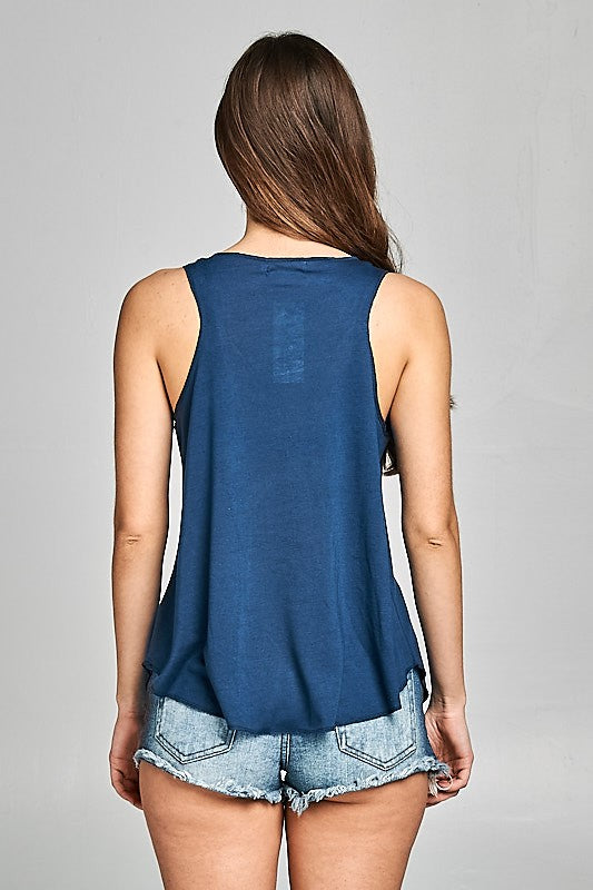 "Life Happens, Coffee Helps" Graphic Tanktop