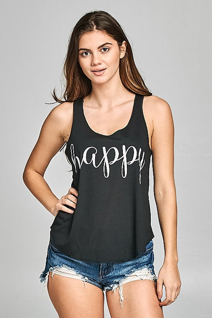 "Happy" Graphic Tanktop