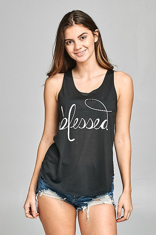 "Blessed" Graphic Tanktop