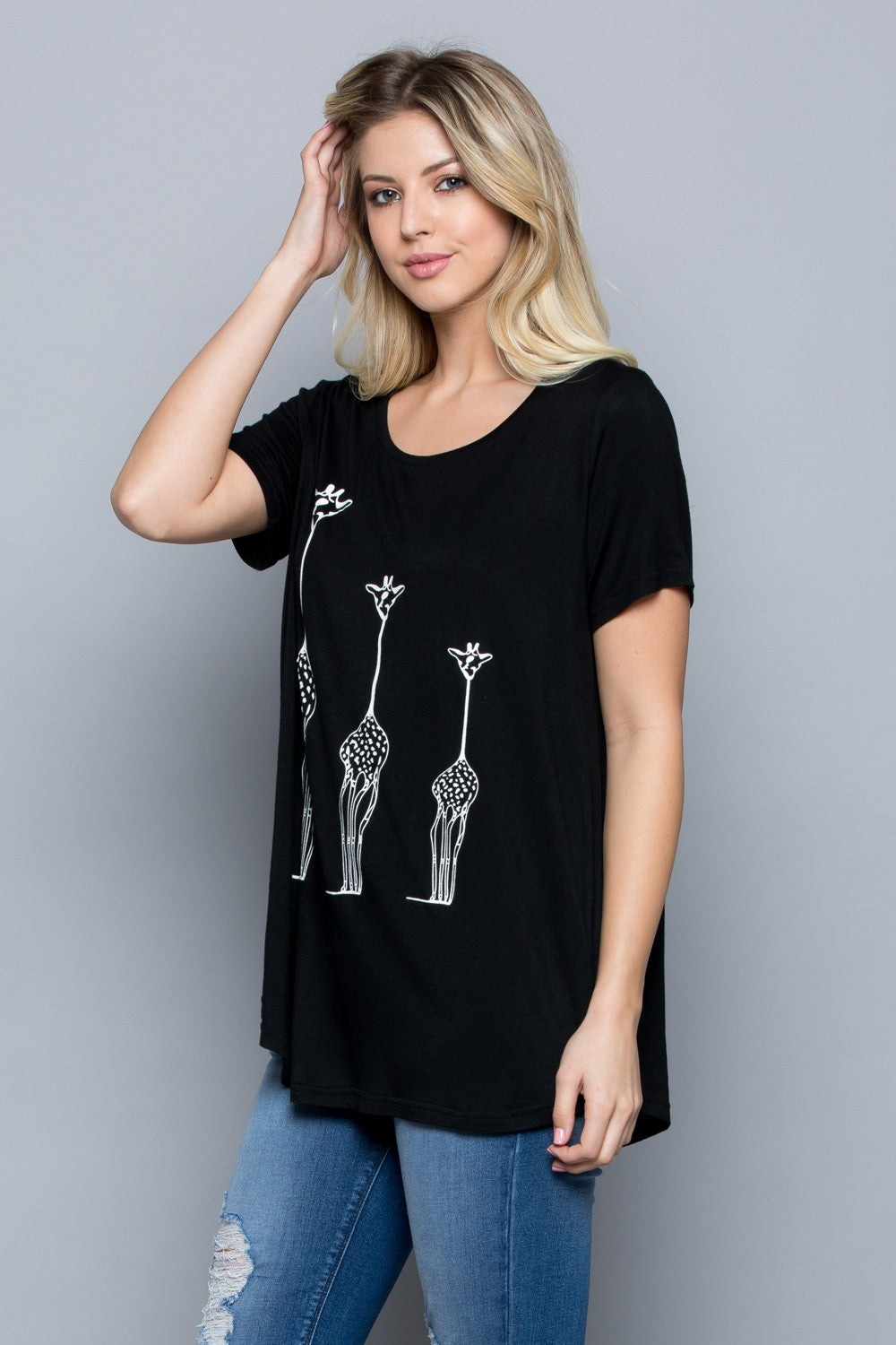 Three Giraffes Short Sleeve T-Shirt