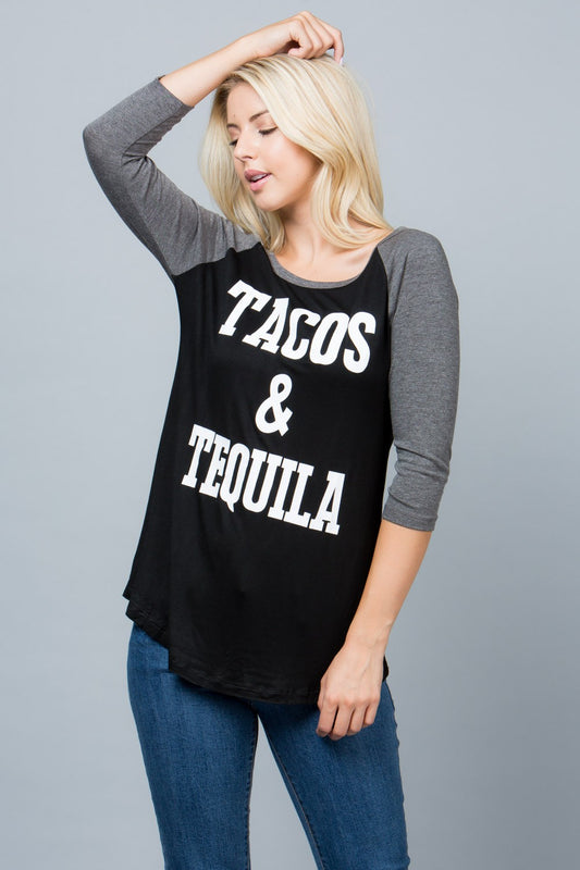 Tacos & Tequila Raglan Shirt
