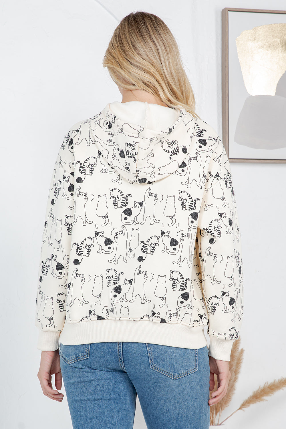 Dancing Cats Pullover Fleece Hoodie