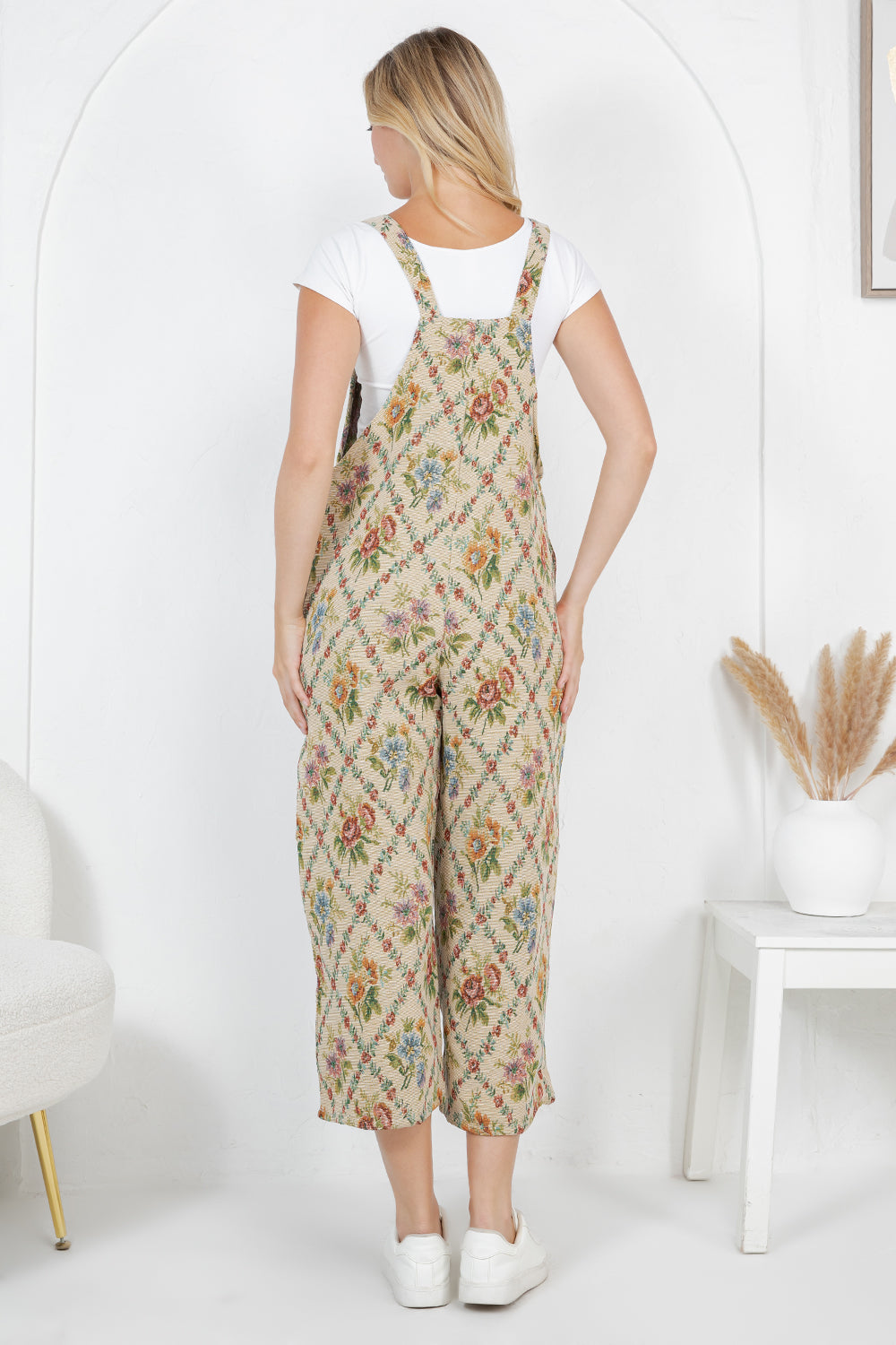Floral Tapestry Wide Leg Overall
