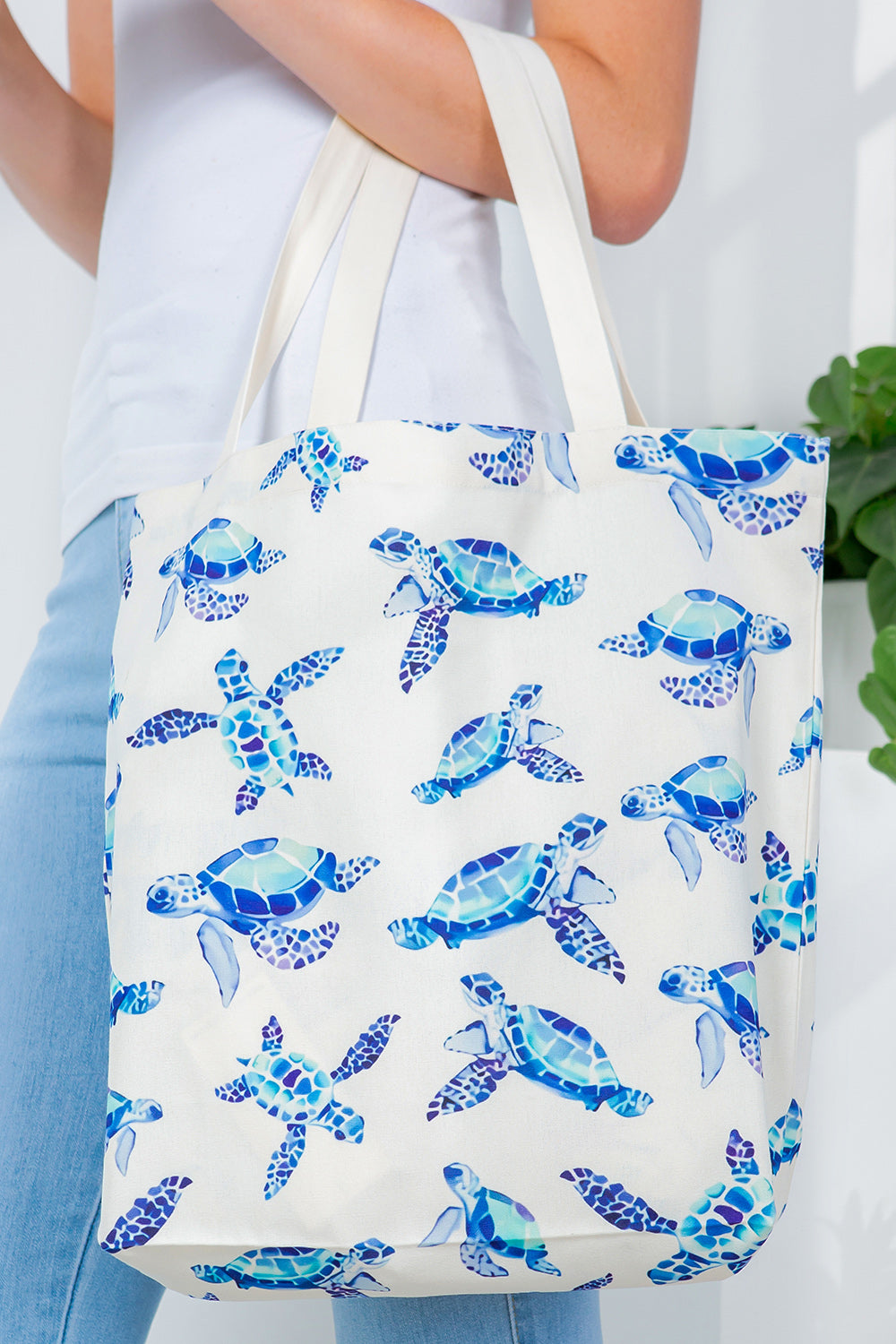 Turtle Canvas Tote Bag