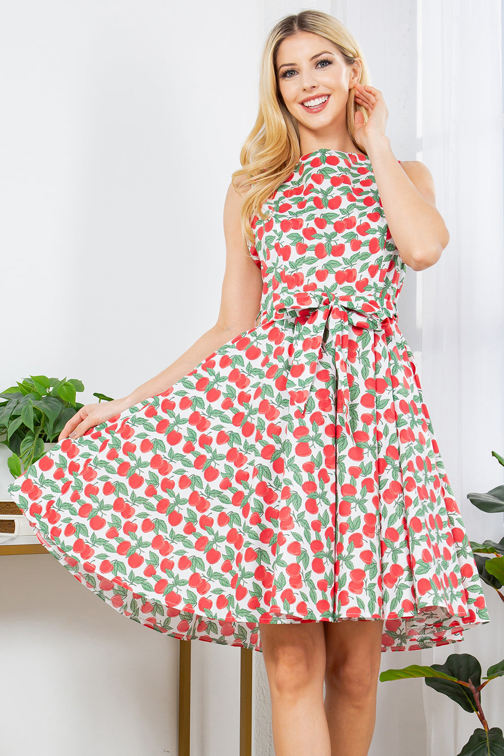 All over Apple Cotton Dress