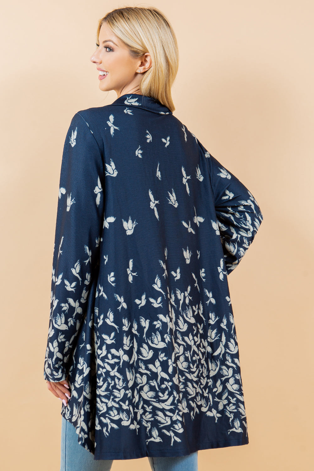 Bird Print Zip Jacket