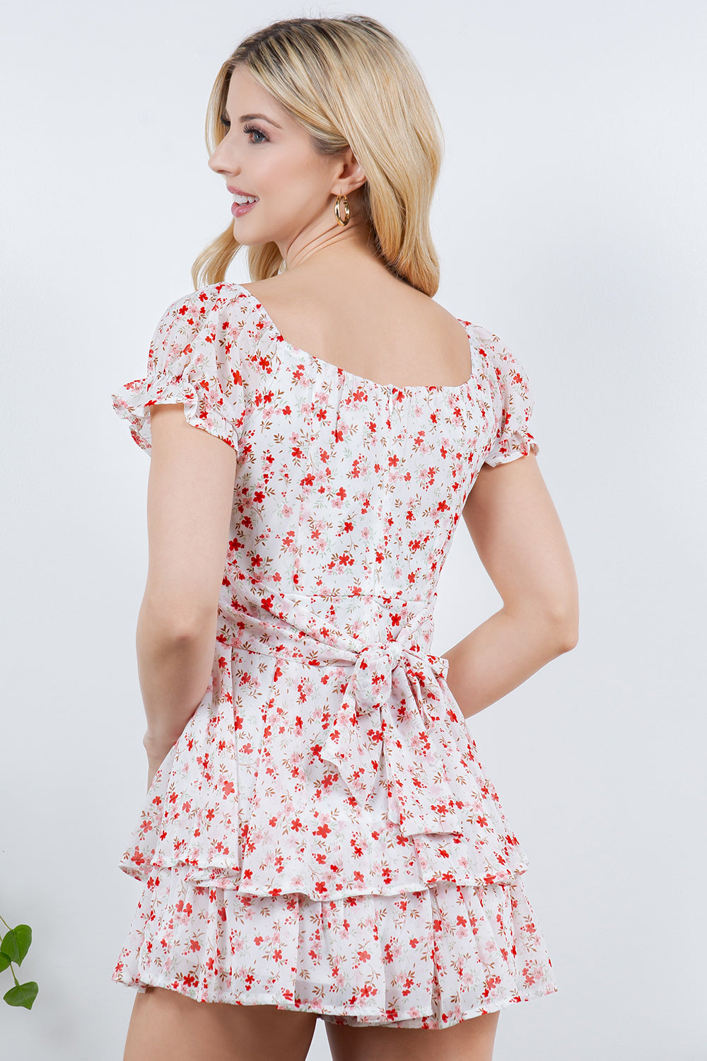 Floral Dress With Ruffle Detail