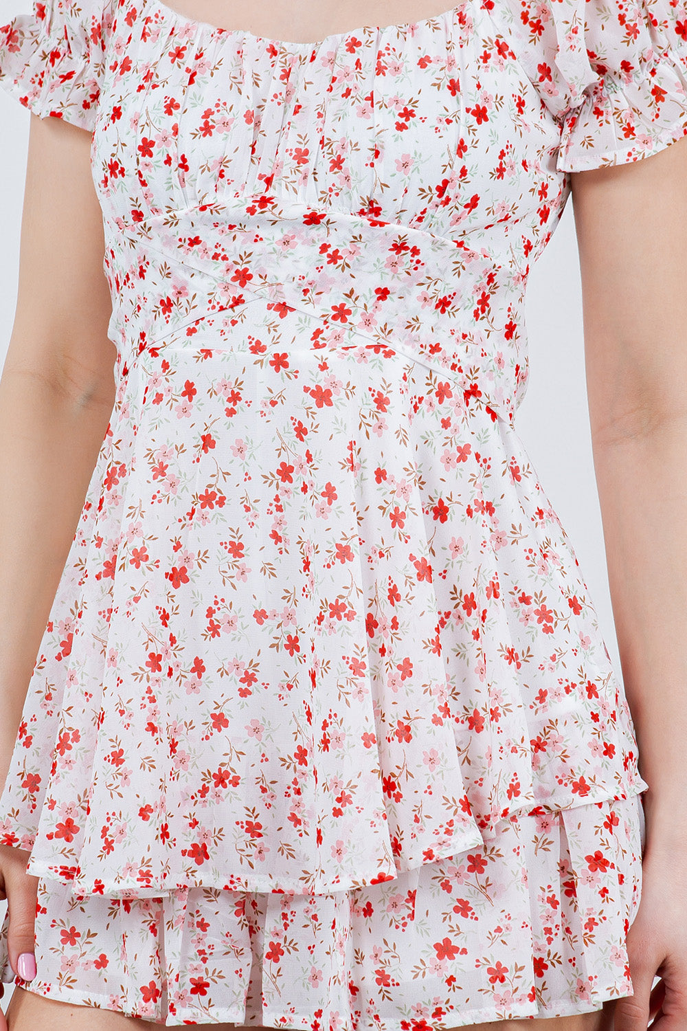 Floral Dress With Ruffle Detail