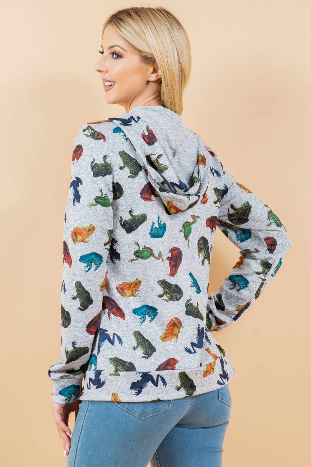 Colorful Frog Zipper Hoodie
