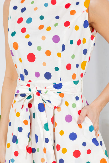 Colorful Polka Dot  Dress