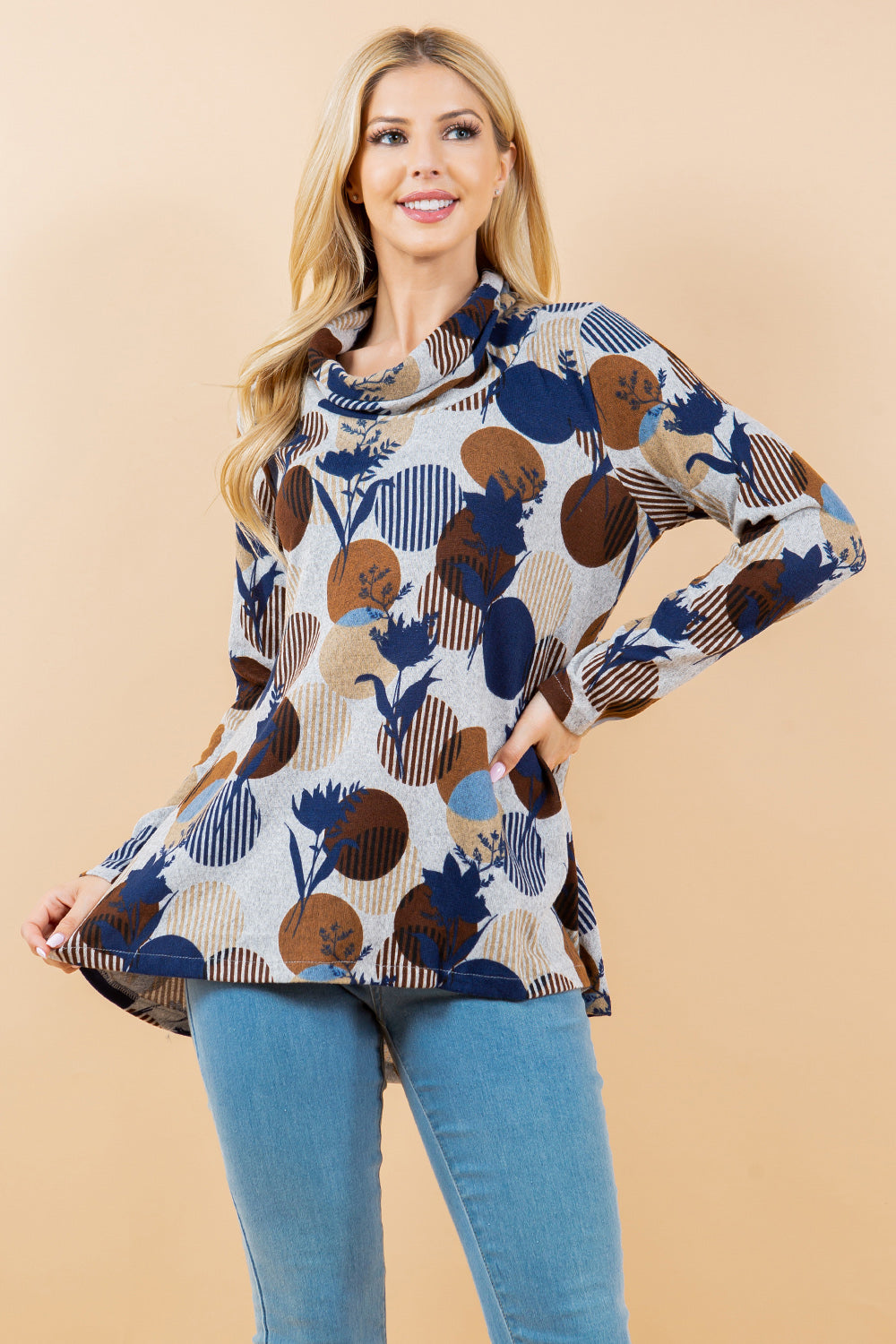 Bohemian Print Tunic Top