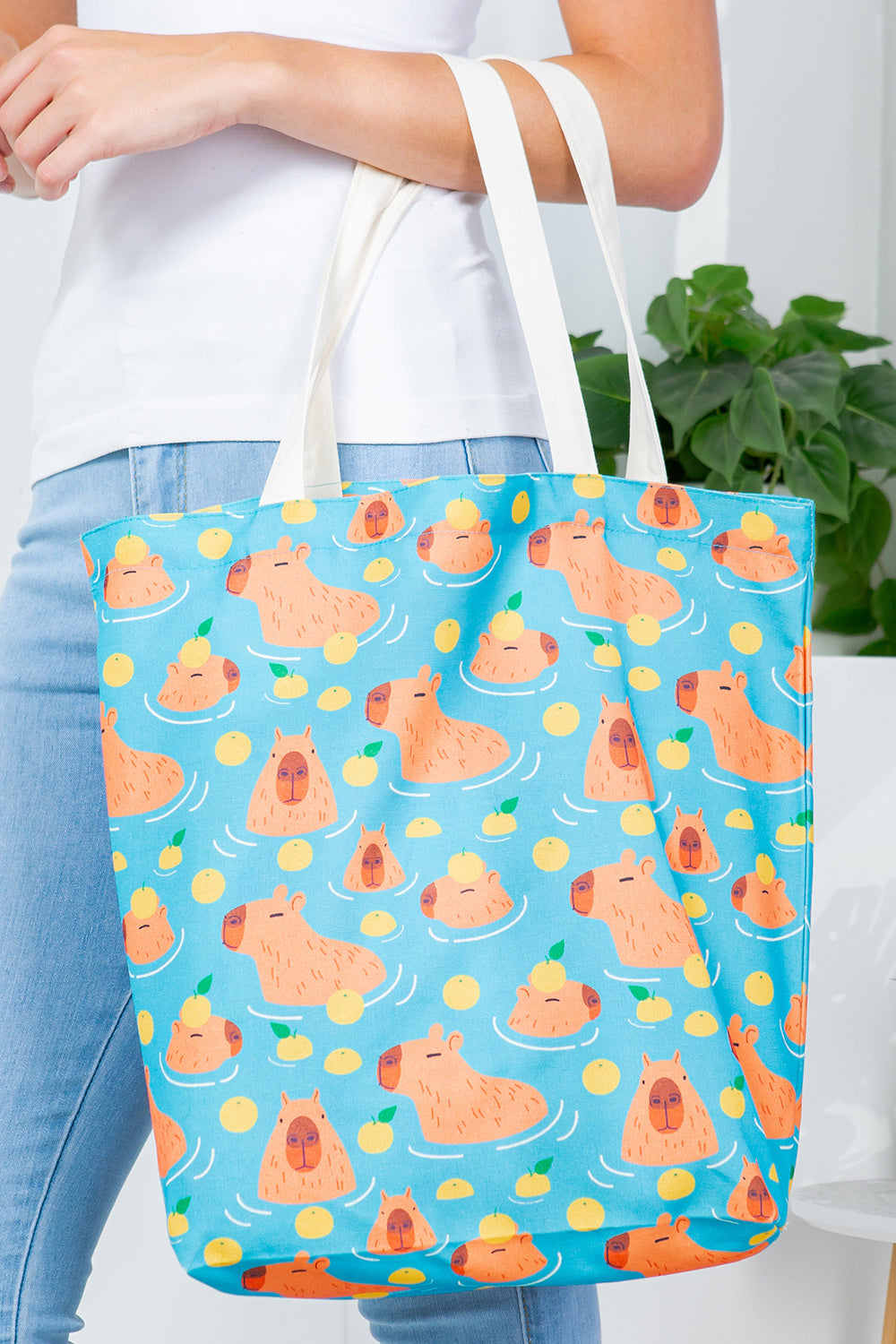 Capybara Canvas Tote Bag