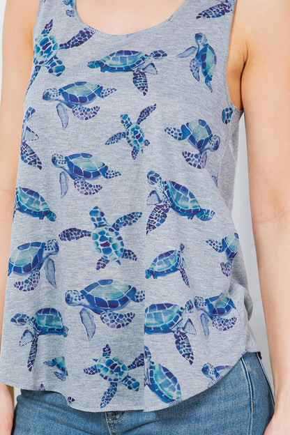 All Over Turtle Tank Top