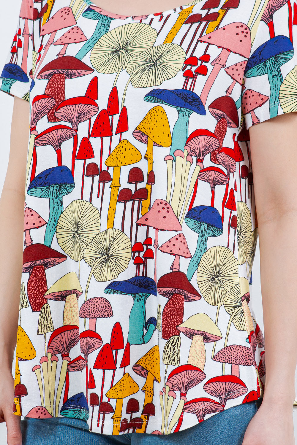 Whimsical Mushroom SS Top