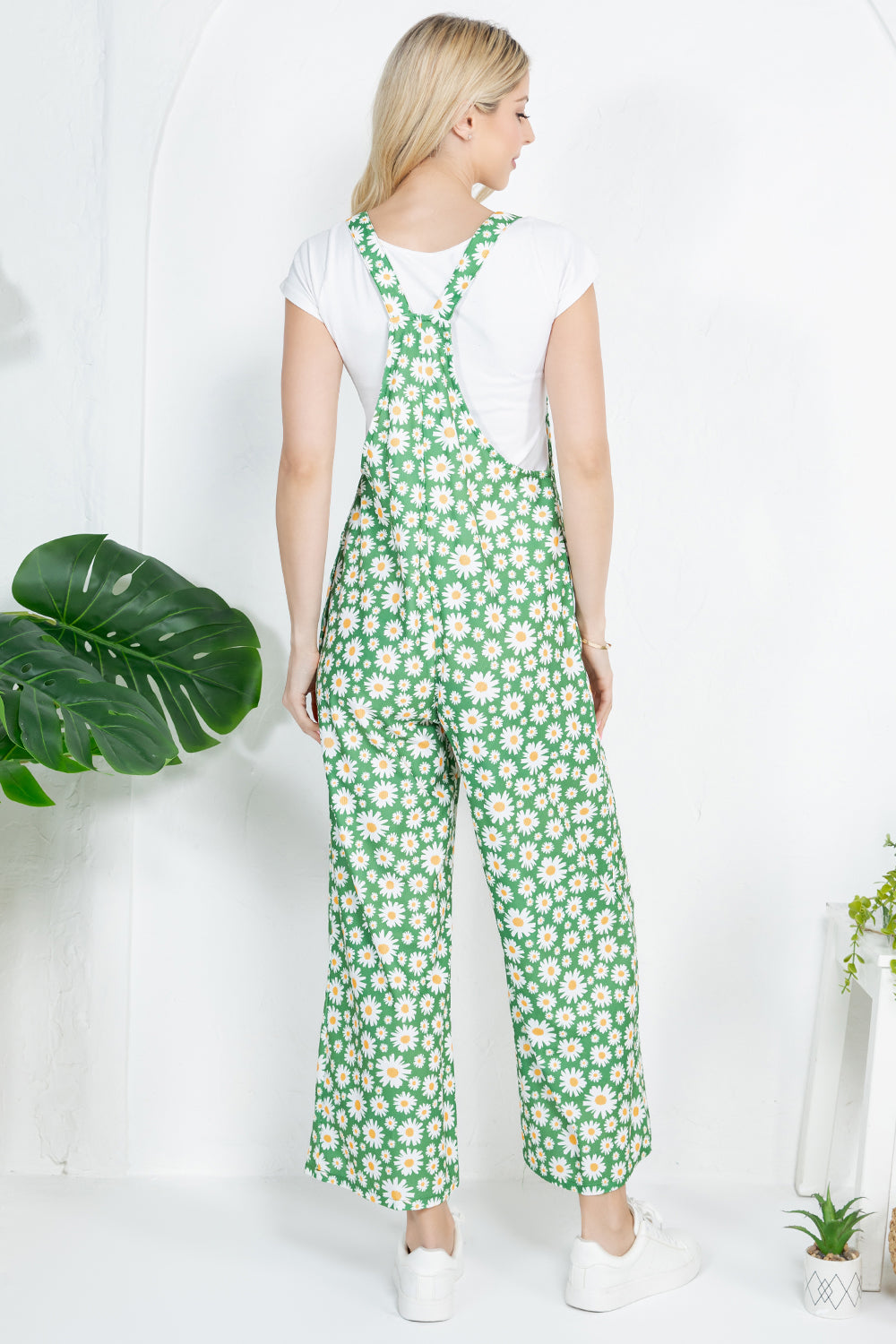 Daisy Print Overall in Green