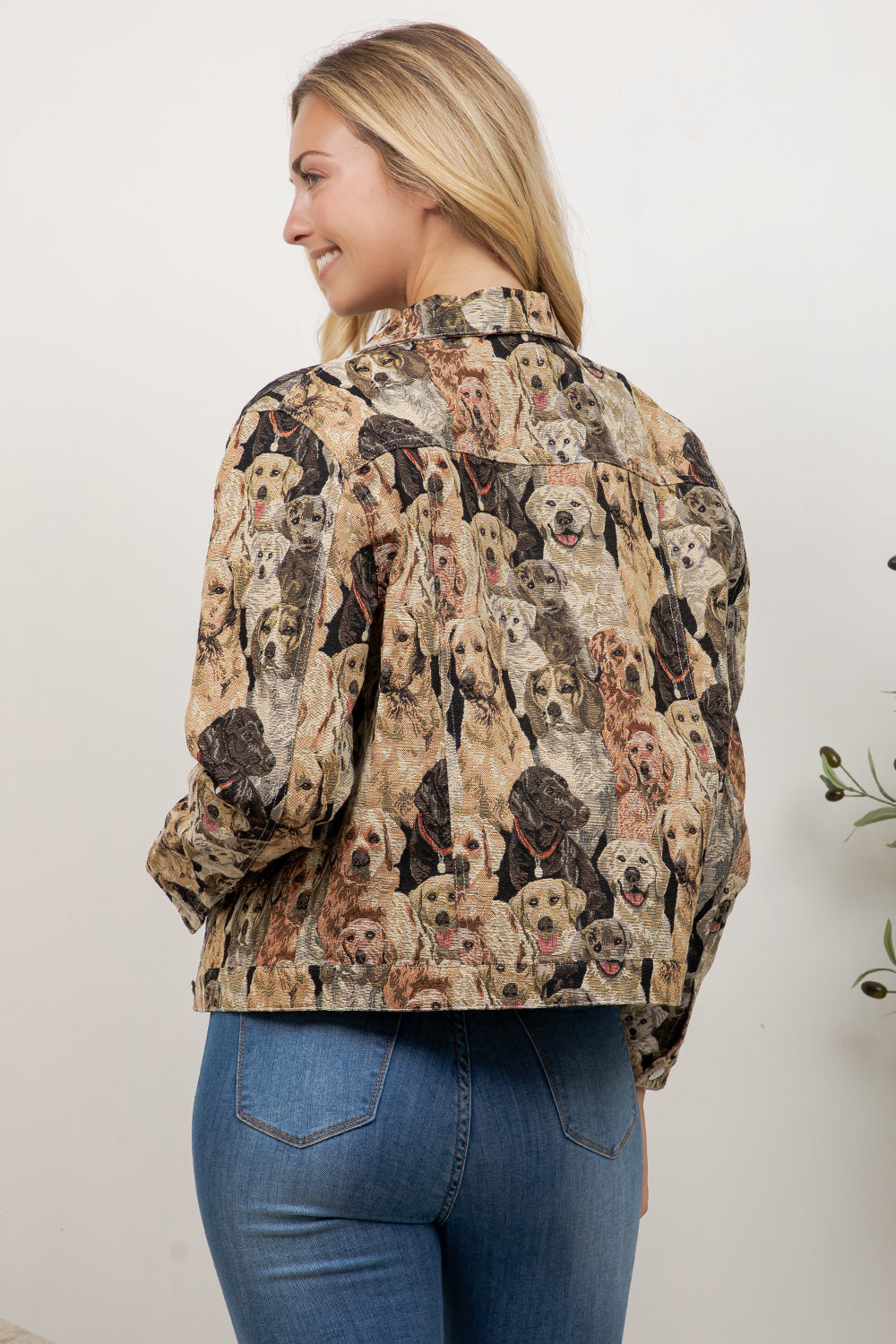 Seamless Variety Dog Print Jacket