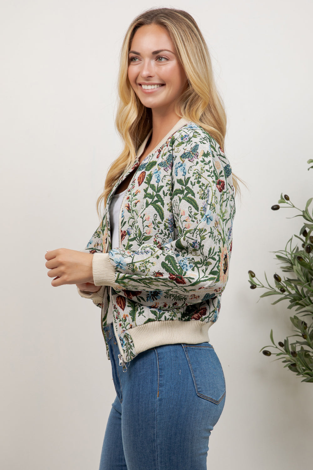 Sunflower Tapestry Bomber Jacket