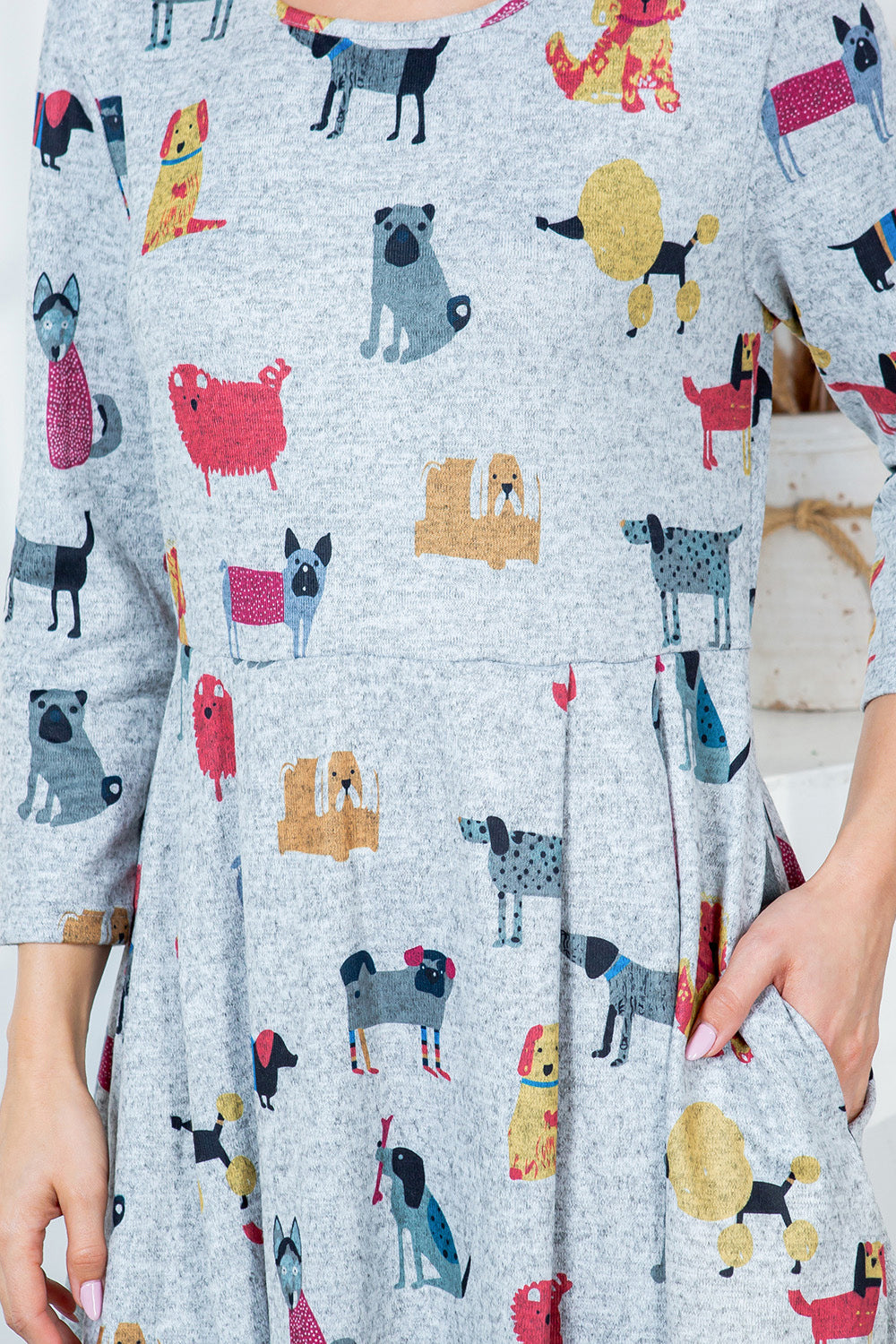COMICAL DOG TUNIC DRESS
