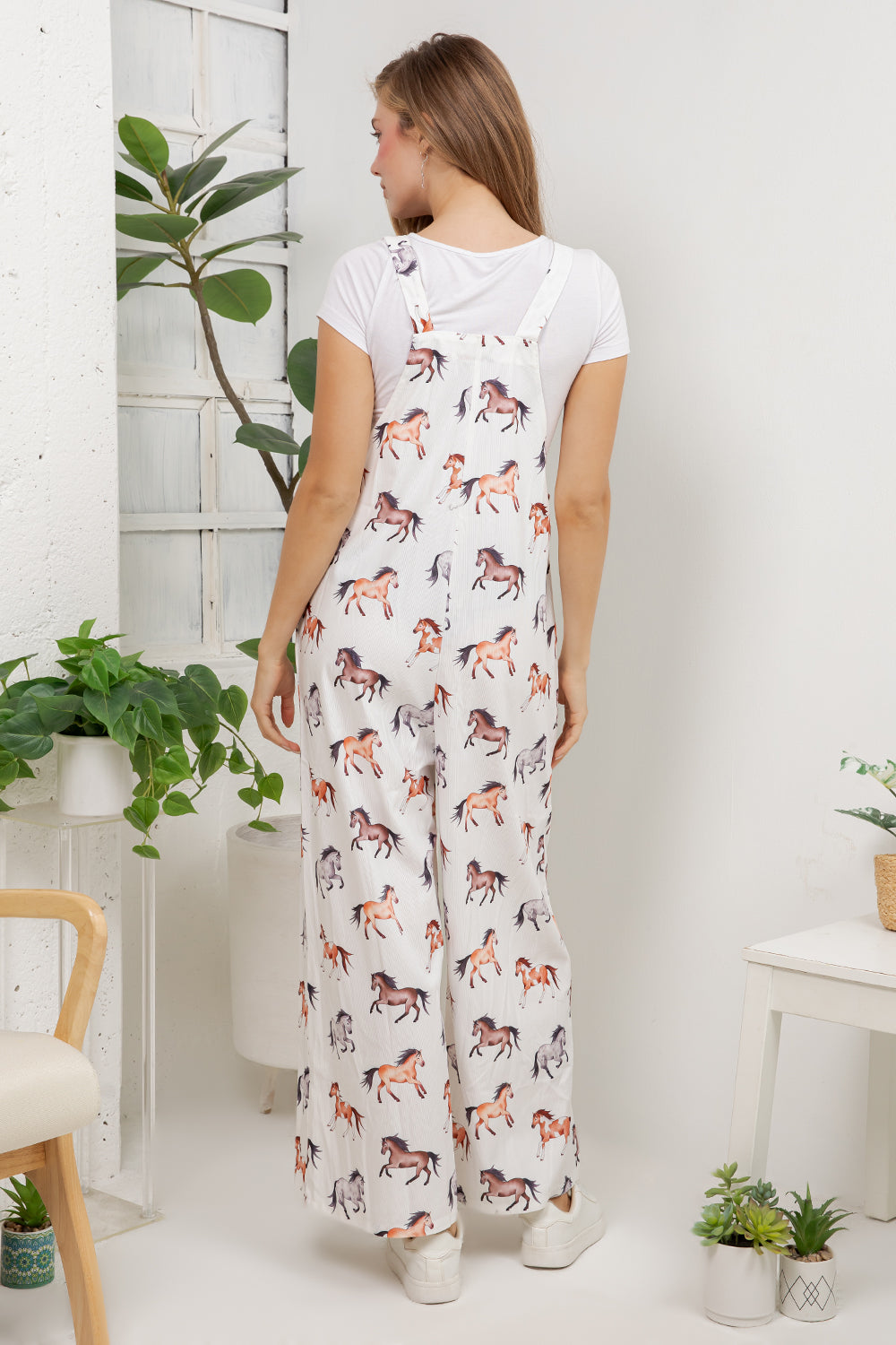 Horses Overall Jumpsuit (Wide Leg)