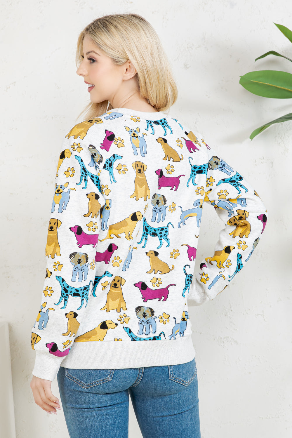 Colorful DOG Fleece Sweatshirt