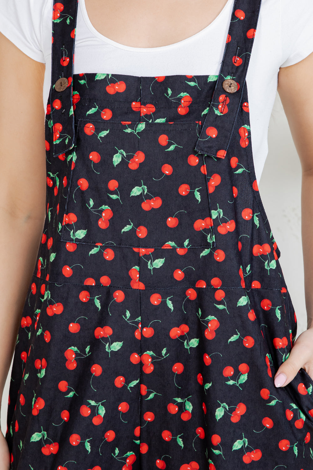 Cherry Wide Leg Overall