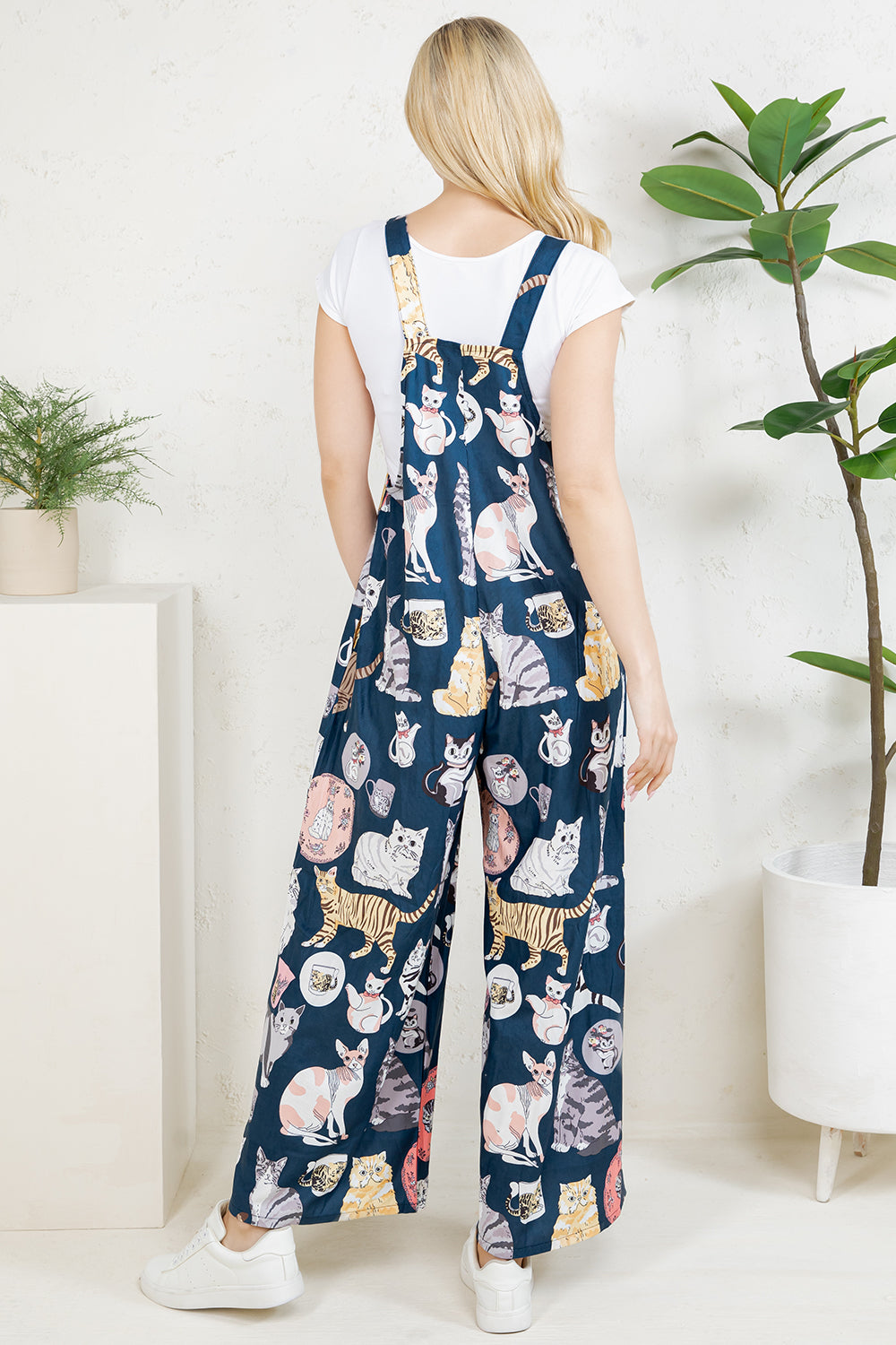 Cats Wide Leg Overall