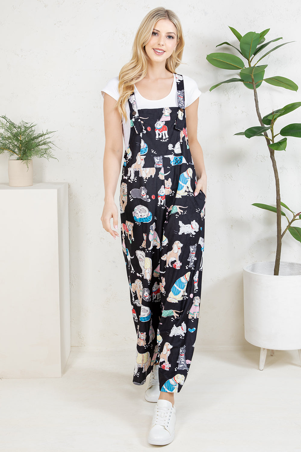 Dogs Wide Leg Overall