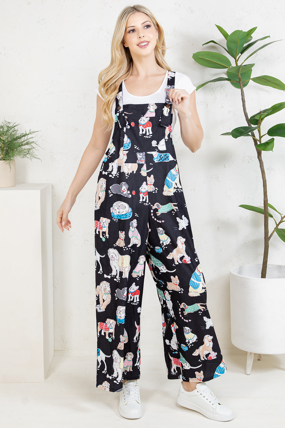Dogs Wide Leg Overall